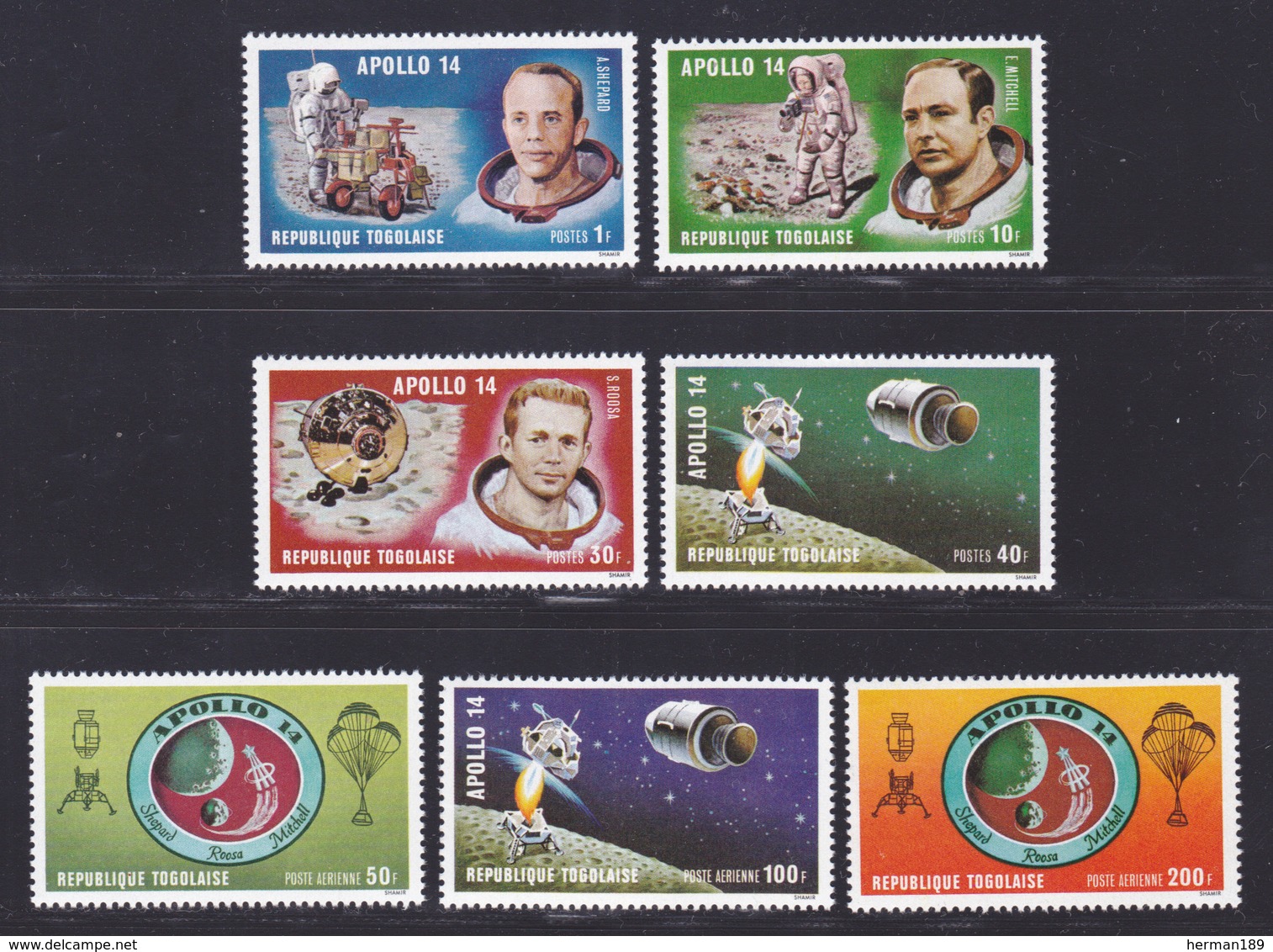 TOGO N°  706 à 709, AERIENS N° 151 à 153 ** MNH Neufs Sans Charnière, TB (D7322) Cosmos, Apollo 14 - Togo (1960-...)