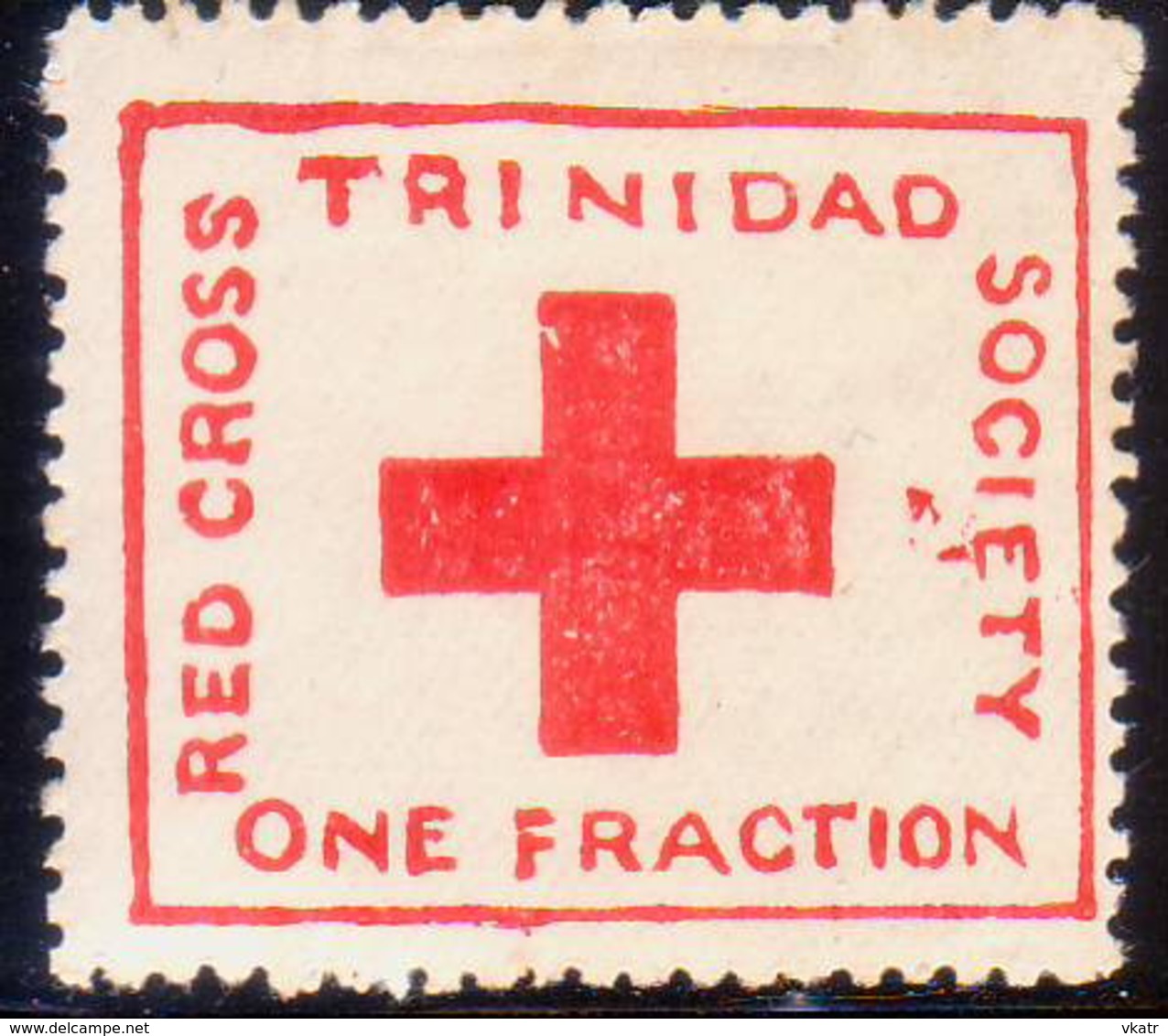 TRINIDAD & TOBAGO 1914 SG #157 (½d) MLH Red Cross Label Authorized For Use As ½d CV £28 - Trinidad & Tobago (1962-...)