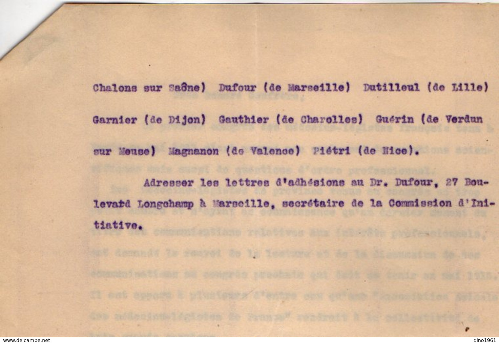 VP12.106 -1911 - Lettre & Programme Du Premier Congrès De Médecins Légistes De France .... à PARIS - Programmes