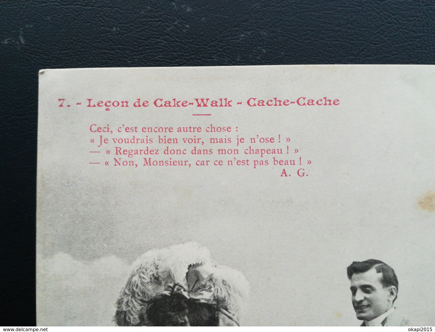 Leçons de "Cake -  Walk " lot de 3 cartes postales À DOS NON  -  DIVISÉ  DÉBUT DU 20e siècle lot 6 cartes