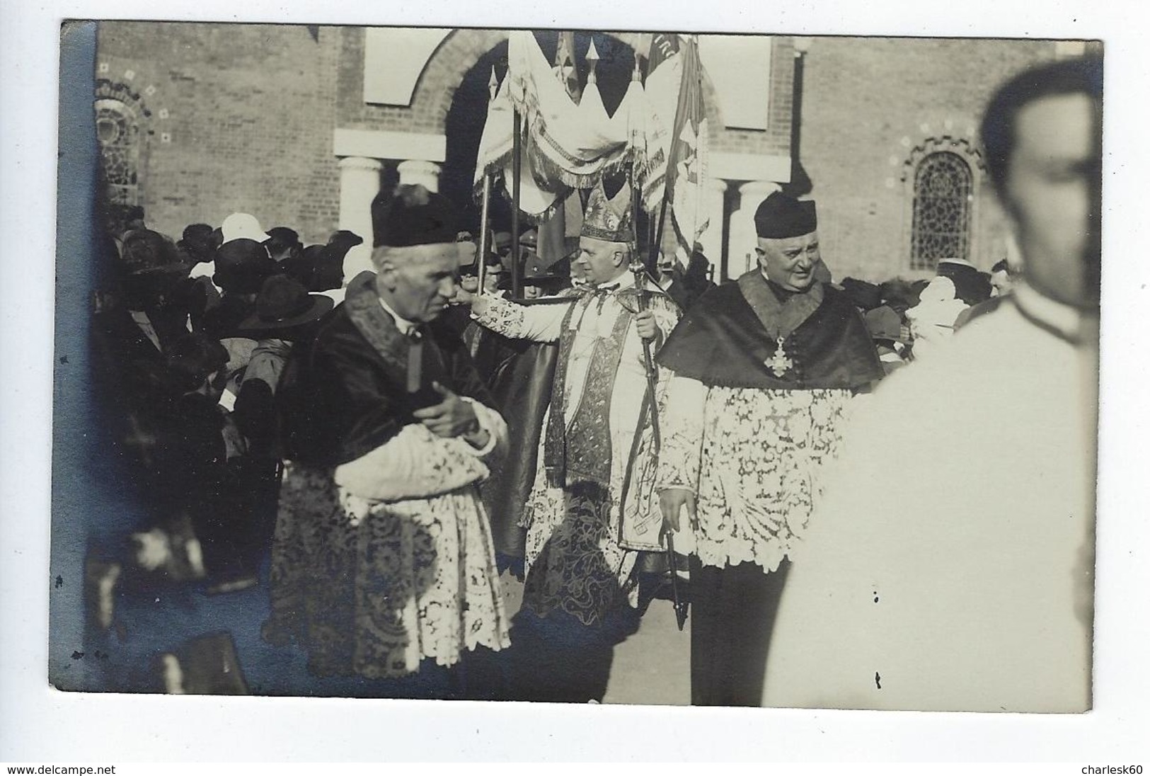 CPA Dieppe Janval Animée Carte Photo Fête Inauguration église Du Sacré Coeur 1926 - Dieppe