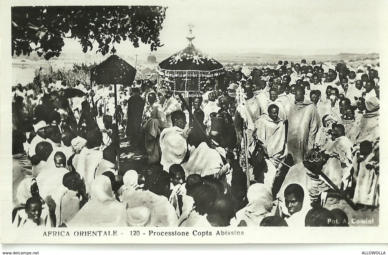 822 " AFRICA ORIENTALE-PROCESSIONE COPTA ABISSINA " FOTOCART ANIM NON SPED. - Etiopia