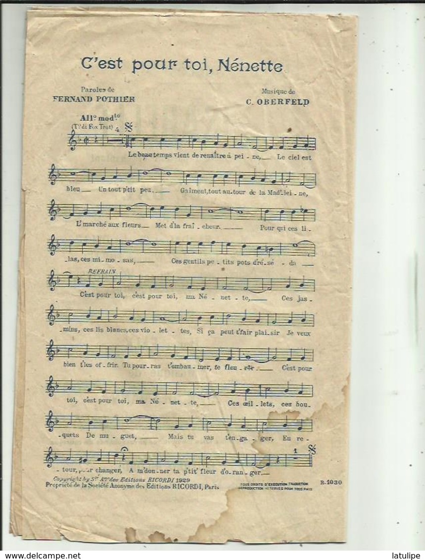 Partition Musicale ( Succes ISABELLE Du Film Parlant Et Chantant LE BAL ) 3 Chansons 6 Pages Paroles Et Musique - Partitions Musicales Anciennes