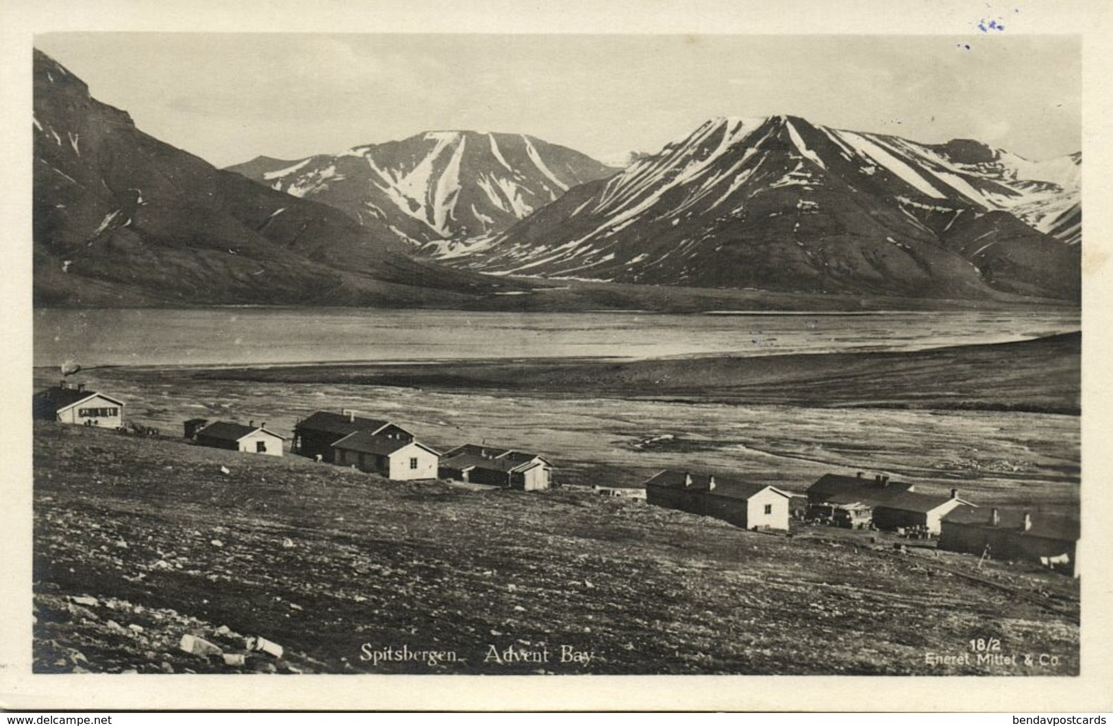 Norway, SPITSBERGEN SVALBARD, Advent Bay With Houses (1930s) RPPC Postcard - Norway