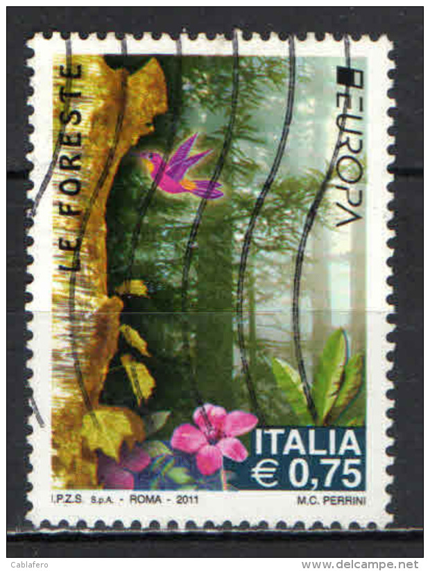 ITALIA - 2011 - EUROPA - TEMATICA FORESTE - USATO - 2011-20: Usati
