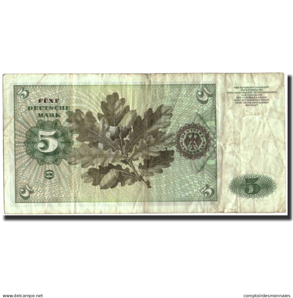 Billet, République Fédérale Allemande, 5 Deutsche Mark, 1970, 1970-01-02 - 5 Deutsche Mark