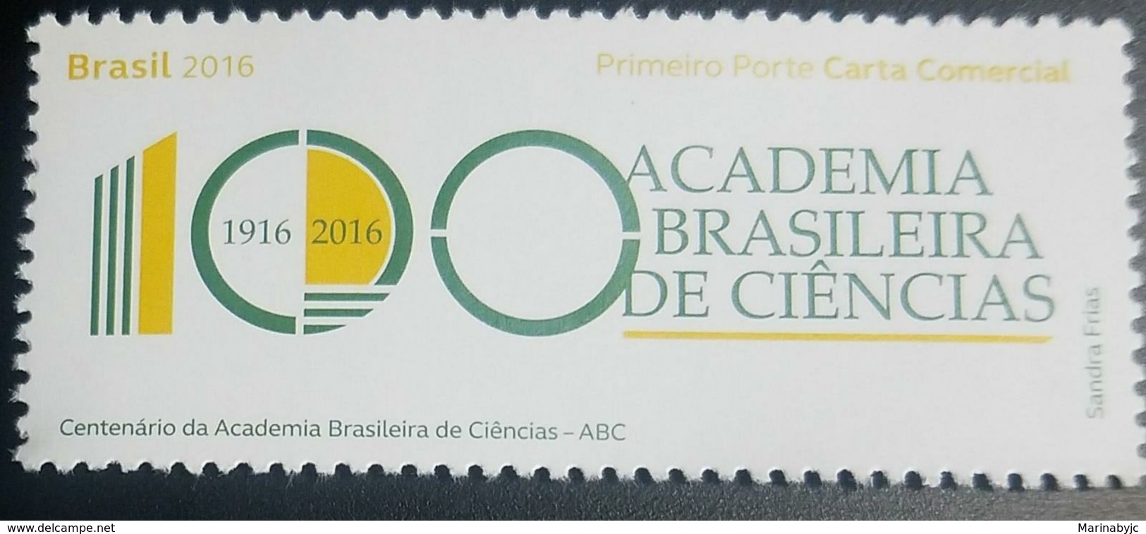 L) 2016 BRAZIL, 100 YEARS BRAZILIAN ACADEMY OF SCIENCE, 1916-2016, MNH - Unused Stamps