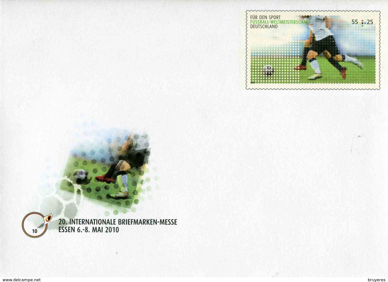 Entier Postal De 2010 Sur Enveloppe Illustrée (Football) - Enveloppes - Neuves