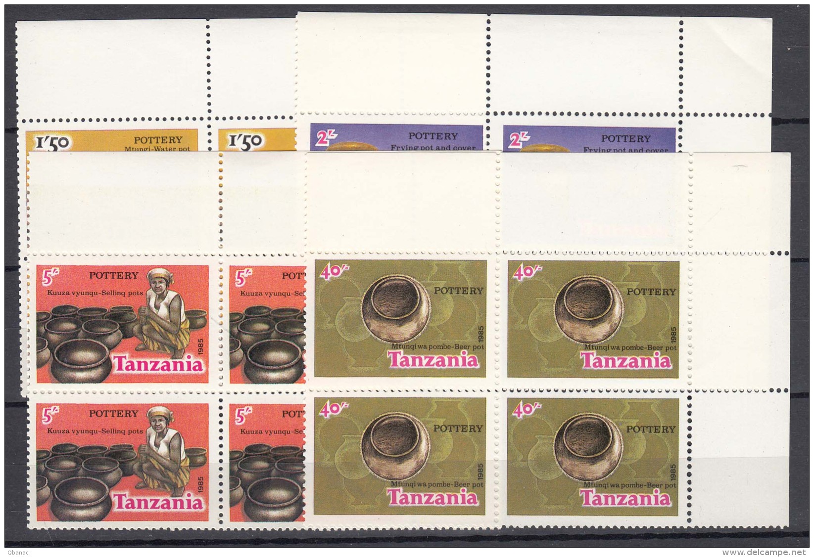 Tanzania 1985 Mi#276-279 Mint Never Hinged Pieces Of Four - Tanzanie (1964-...)