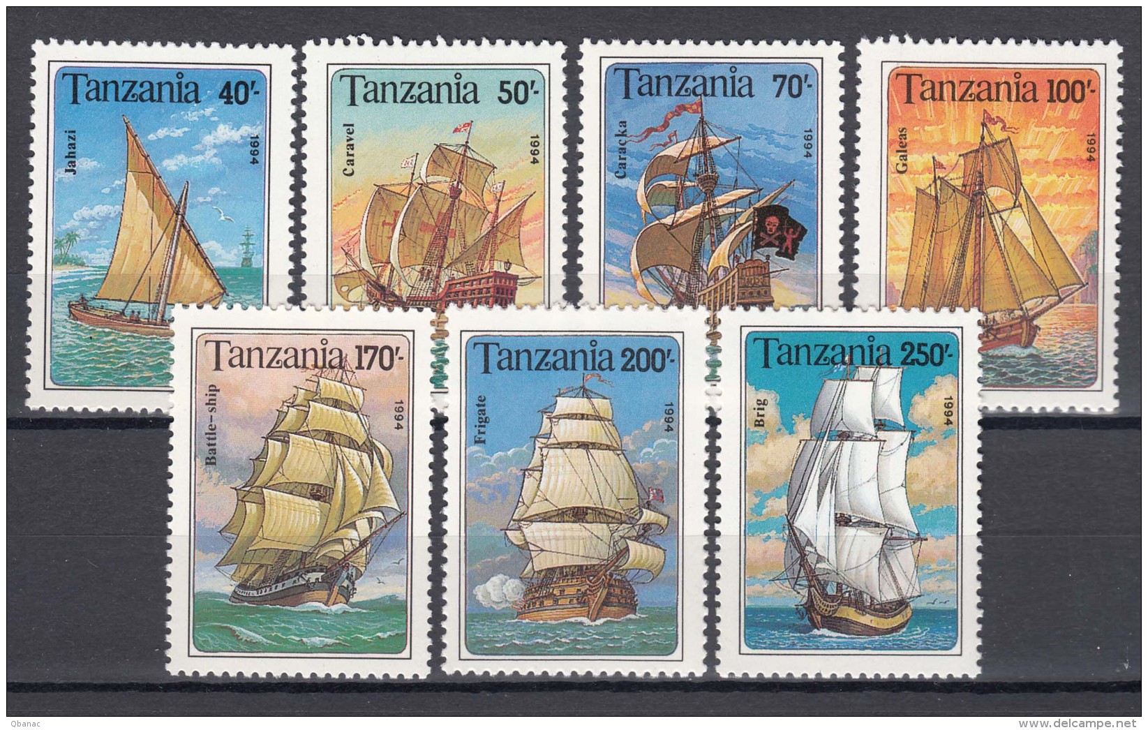 Tanzania 1994 Ships Boats Mi#1739-1745 Mint Never Hinged - Tanzanie (1964-...)