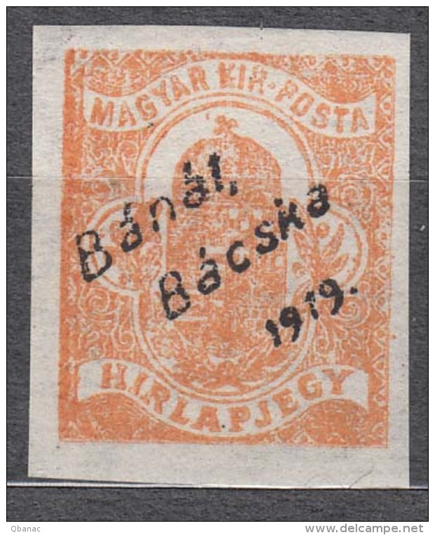 Hungary Banat Bacska 1919 Mi#1 Mint Hinged - Banat-Bacska