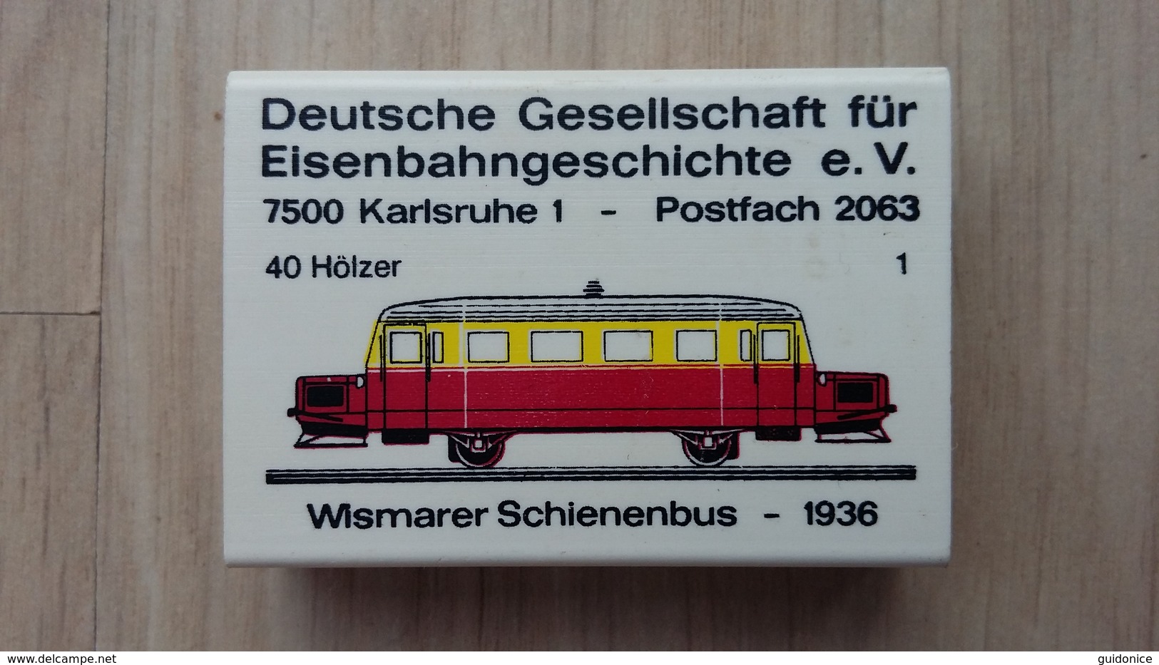 Zündholzschachtel Mit Eisenbahn-Motiv (Schienenbus) Aus Deutschland - Zündholzschachteln