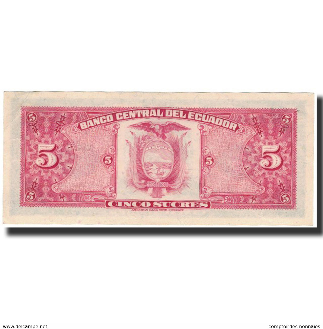 Billet, Équateur, 5 Sucres, 1977-04-29, KM:108a, SUP - Ecuador