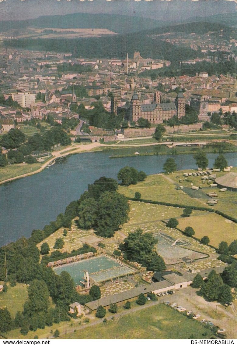 Aschaffenburg - Neues Stadtbad Und Schloss 1960 - Aschaffenburg