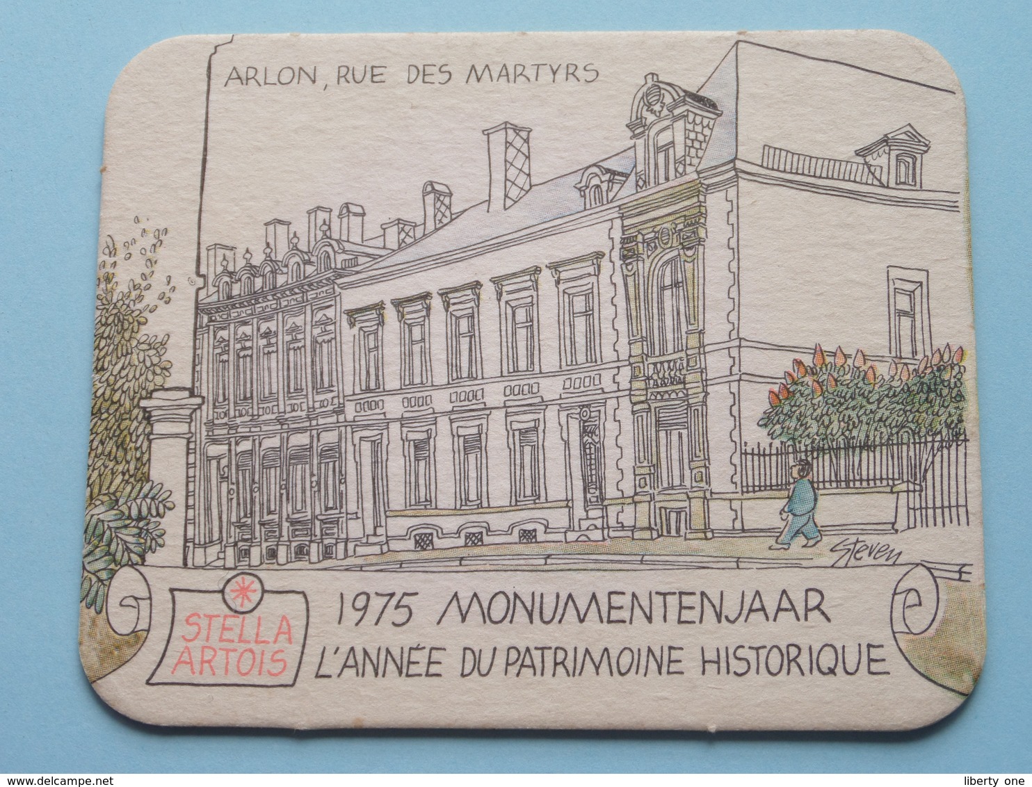 STELLA ARTOIS 1975 Monumentenjaar - L'Année Du Patrimoine Historique ARLON ( Sous Bock / Coaster / Onderlegger ) !! - Sous-bocks