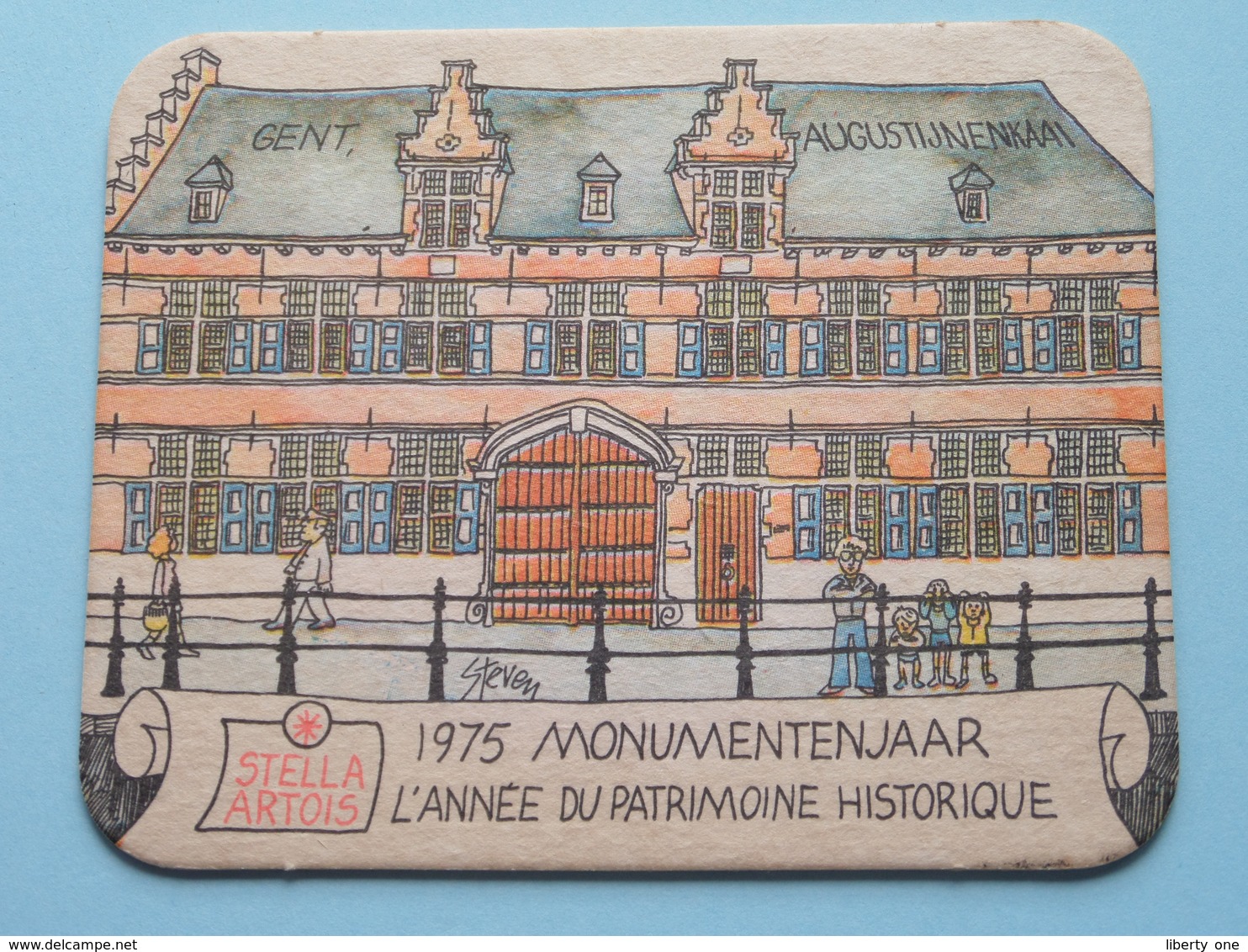 STELLA ARTOIS 1975 Monumentenjaar - L'Année Du Patrimoine Historique GENT ( Sous Bock / Coaster / Onderlegger ) !! - Sous-bocks