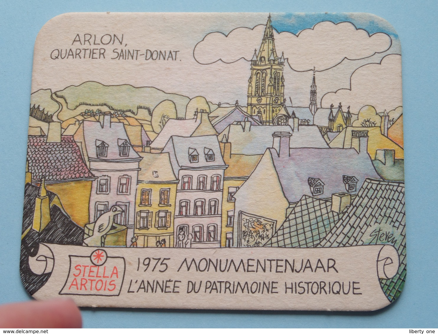 STELLA ARTOIS 1975 Monumentenjaar - L'Année Du Patrimoine Historique ARLON ( Sous Bock / Coaster / Onderlegger ) !! - Sous-bocks