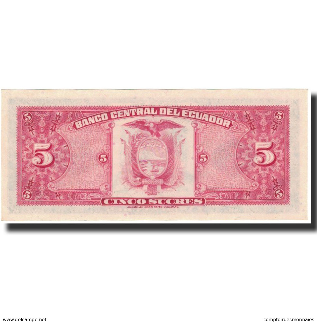 Billet, Équateur, 5 Sucres, 1977-04-29, KM:108a, SPL - Ecuador