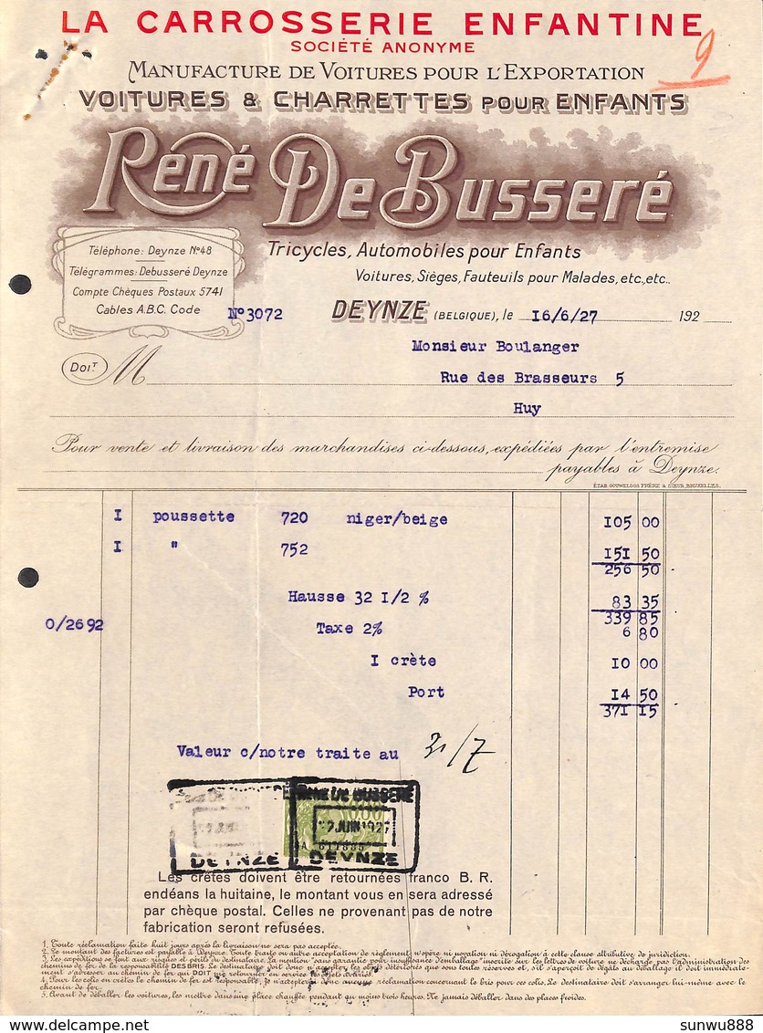 La Carrosserie Enfantine, Manufactue De Voitures Pour Enfants Rene De Busseré Tricyles, Deynze 1927 - 1900 – 1949