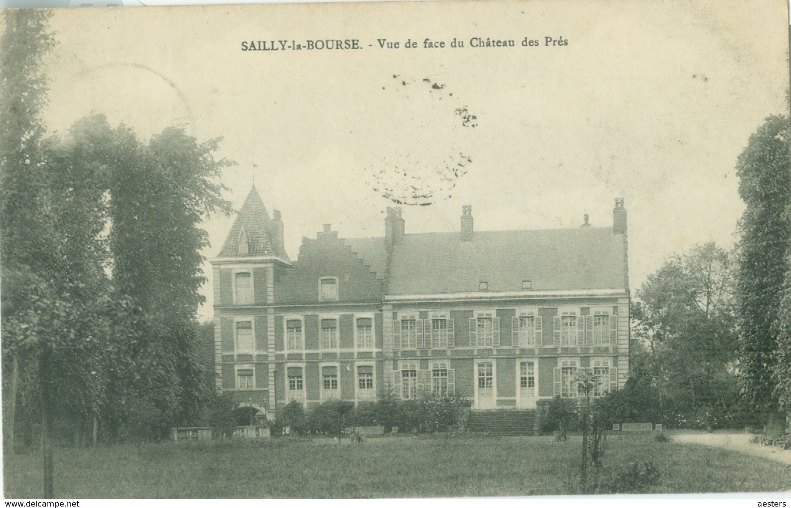 Sailly-la-Bourse 1905; Vue De Face Du Château Des Prés - Voyagé. - Noeux Les Mines