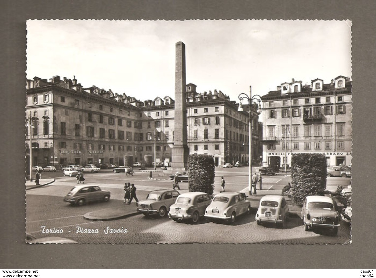 TORINO PIAZZA SAVOIA  ANIMATA CARS FIAT AUTOMOBILI D'EPOCA CARTOLINA  1968 - Places