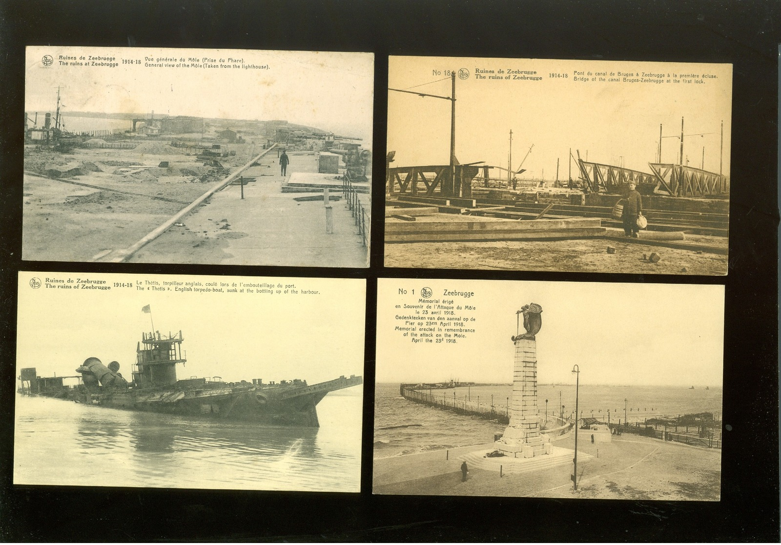 Beau Lot De 30 Cartes Postales De Belgique Zeebrugge Ruines Guerre    Lot Van 30 Postkaarten Oorlog Ruinen - 5 - 99 Cartes