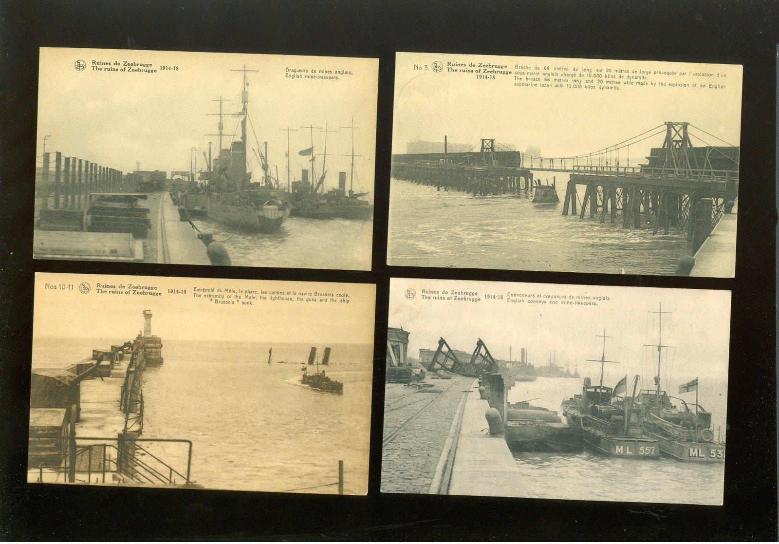 Beau Lot De 30 Cartes Postales De Belgique Zeebrugge Ruines Guerre    Lot Van 30 Postkaarten Oorlog Ruinen - 5 - 99 Cartes