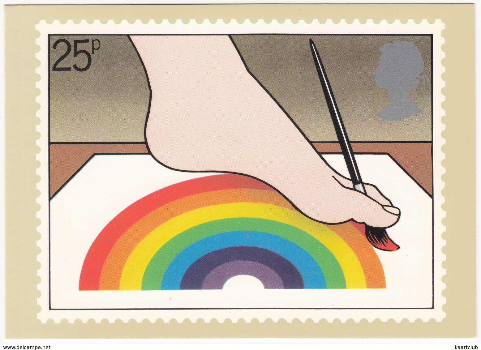 Foot Artist - (25p Stamp) - International Year Of Disabled People - 1981 - (U.K.) - Francobolli (rappresentazioni)