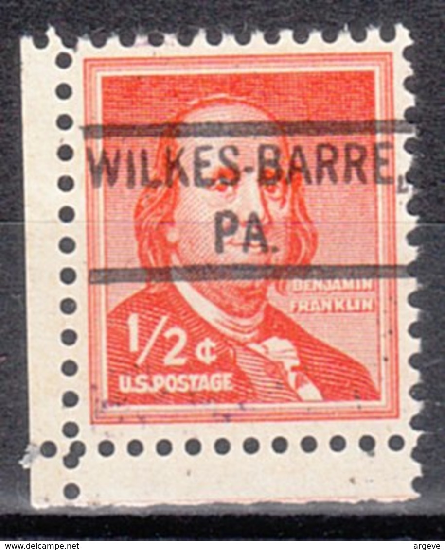 USA Precancel Vorausentwertung Preo, Locals Pennsylvania, Wilkes-Barre 804 - Precancels