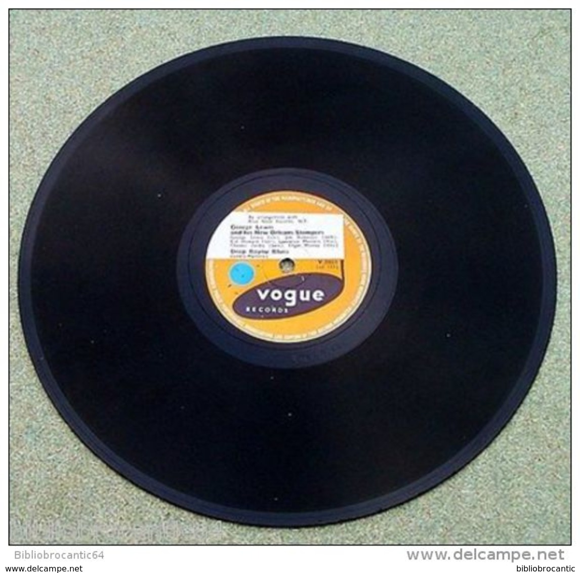 78 TOURS " GEORGE LEWIS " < DEEP BAYOU BLUES /  CLIMAX RAG < VOGUE V. 2051 - 78 Rpm - Gramophone Records