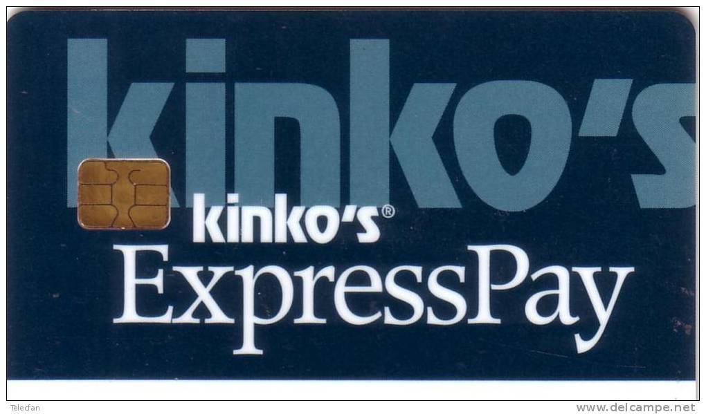 CARTE A PUCE CHIPCARD EXPRESS PAY KINKO S CARTE DE PAIEMENT STORED VALUE  CARD UT RARE - Vervallen Bankkaarten