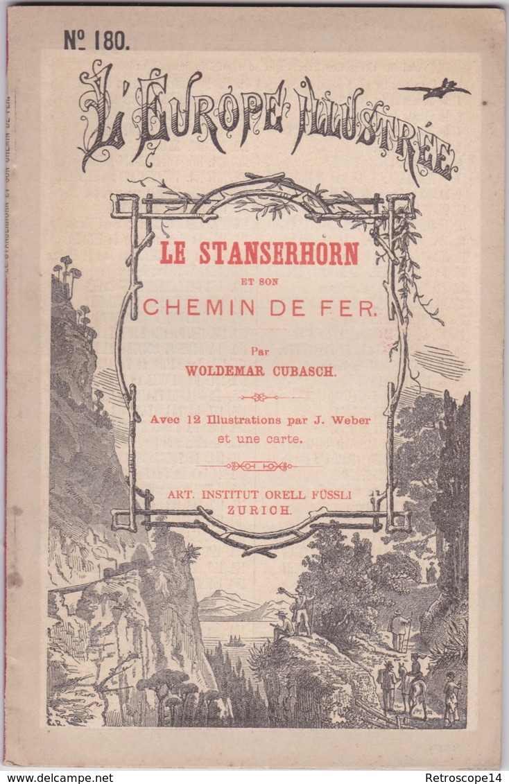 TRES RARE. LE STANSERHORN ET SON CHEMIN DE FER 12 Gravures, C.1880. HELVETICA, Train. - 1701-1800