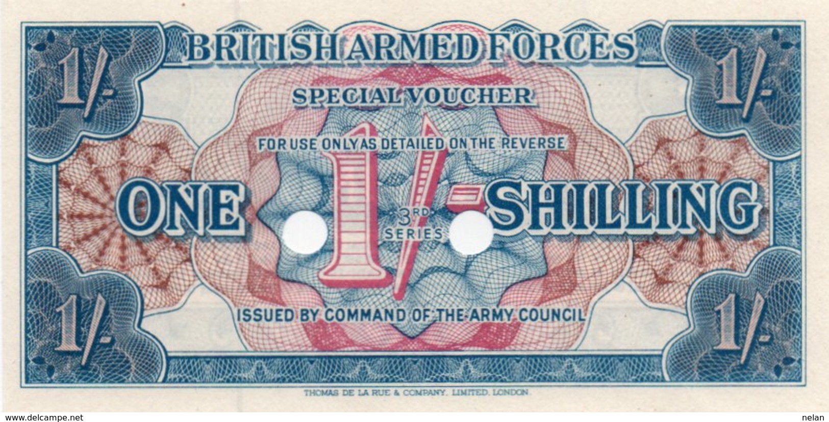 GRAN BRETAGNA-INGHILTERRA-1 SHILLING1956-SPECIAL VOUCHER-BRITISHARMED FORCES-UNC - British Armed Forces & Special Vouchers