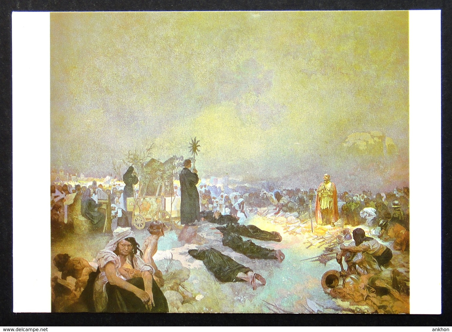 740075 Alphonse MUCHA ~ The Slav Epic (After Battle) ~ DEATH Motherhood BREASTFEEDING ~ Czech Art Painting Postcard - Mucha, Alphonse