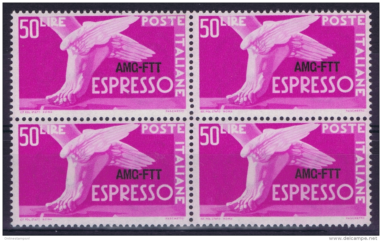 Italy  AMG FTT  Sa 7 Postfrisch/neuf Sans Charniere /MNH/** 1951  In 4 Block  1951 - Express Mail