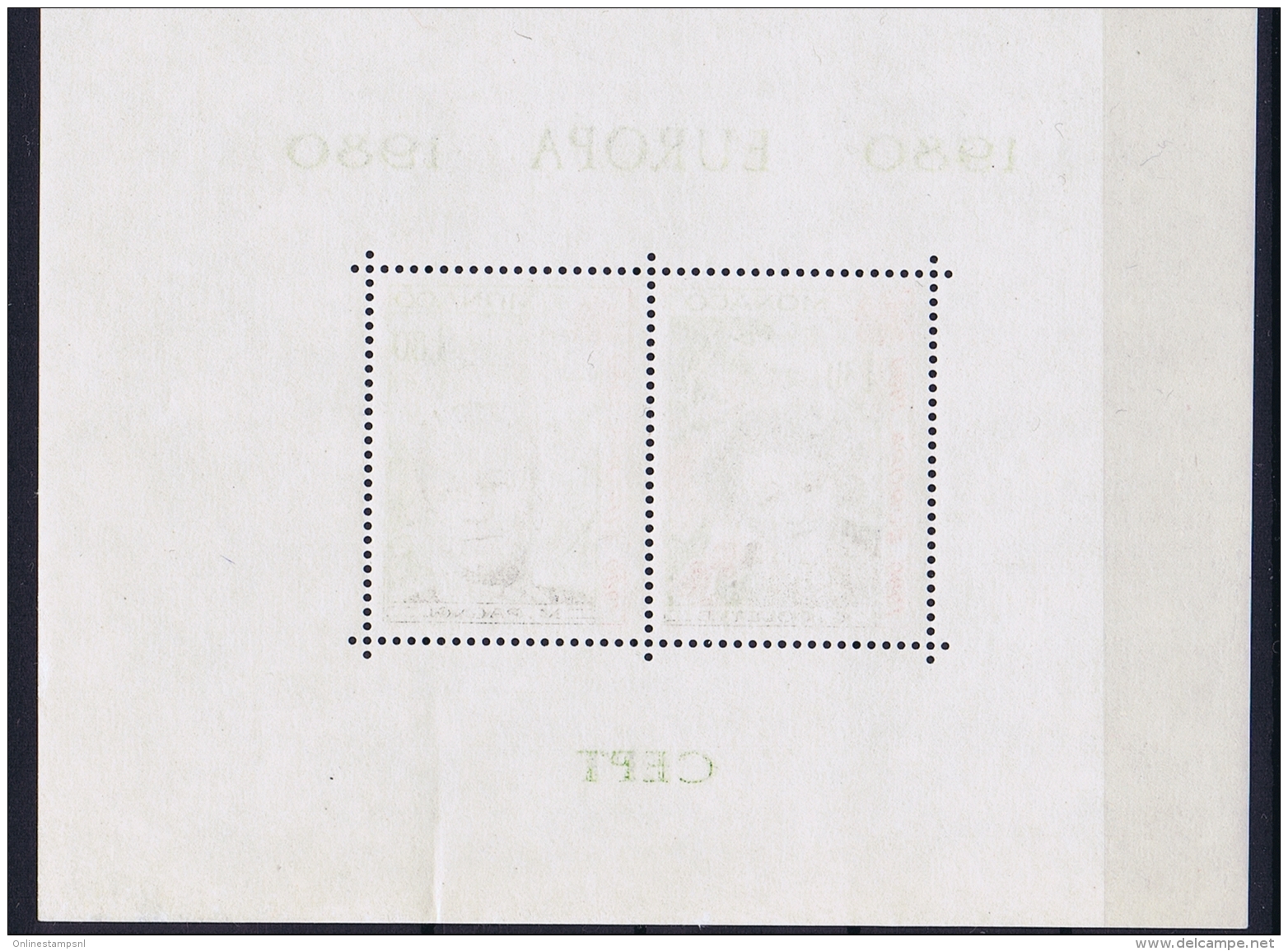 Monaco: Block Nr 13  Mi 1421 - 1422 Postfrisch/neuf Sans Charniere /MNH/** 1980 Light Fold - Bloques