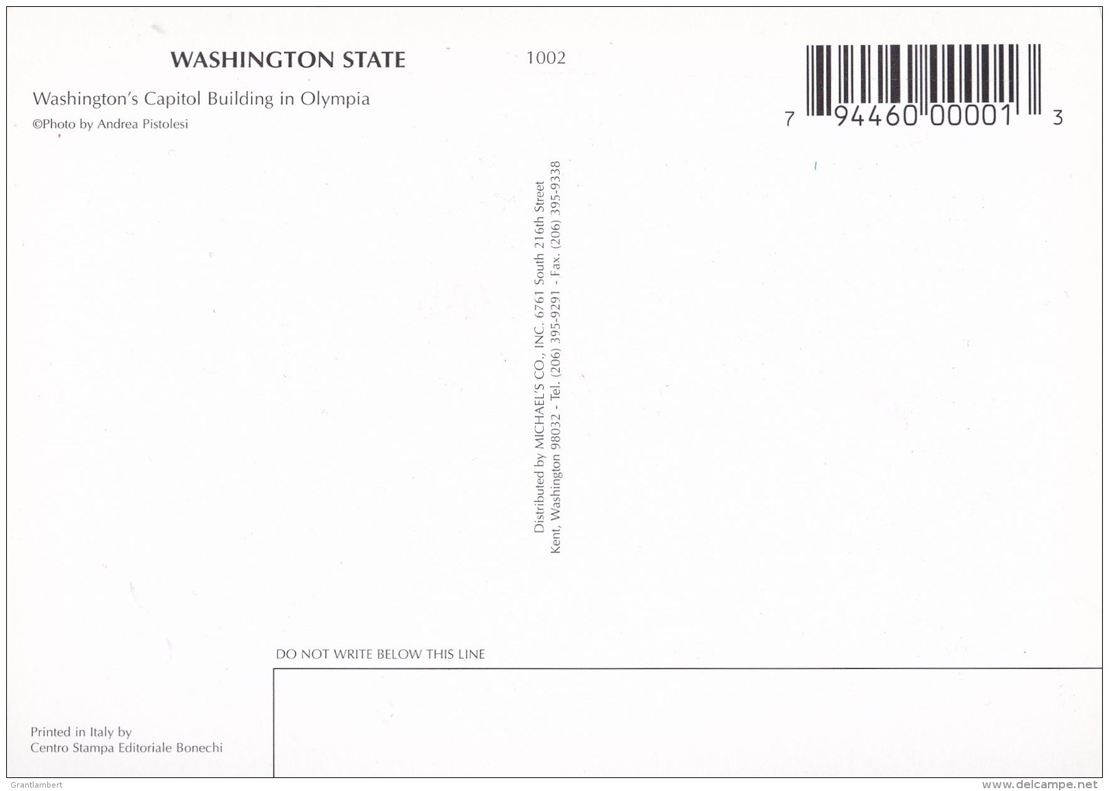 Washington's Capital Building, Olympia, Washington, USA Unused - Other & Unclassified