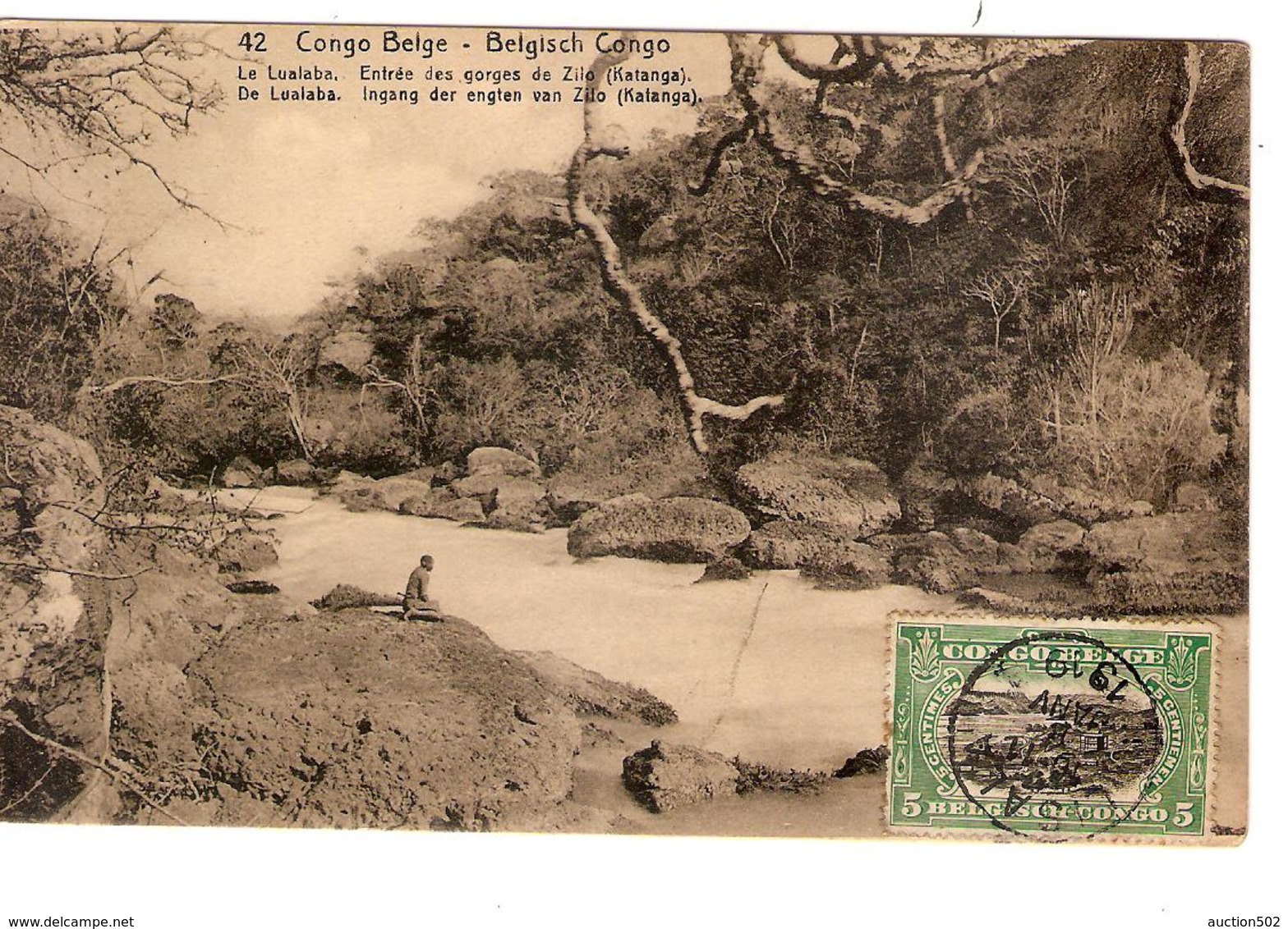 Belgisch Congo Belge Entier Vue 42 Le Lualaba CP 5c + TP Mols 5c C.Lisala 6/1/1919 Non Voyagée PR5233 - Entiers Postaux