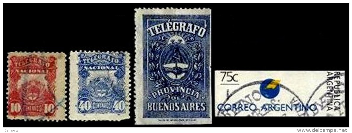 ARGENTINA, Telegraphs, */o M/U, F/VF - Telegraph