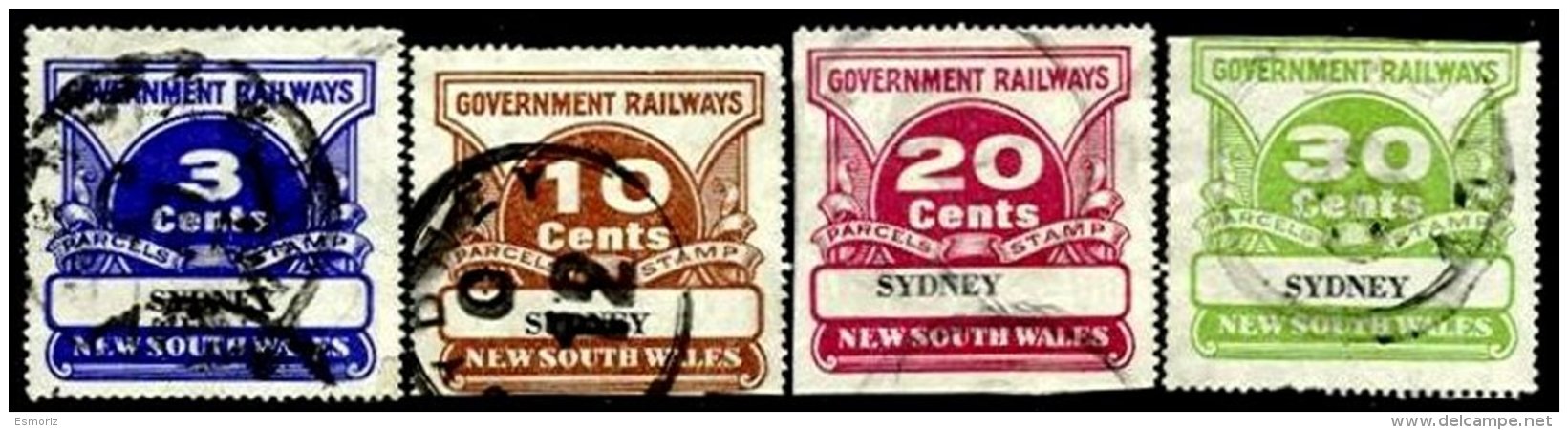 AUSTRALIA, Railway Parcels, Used, Ave/F - Fiscaux