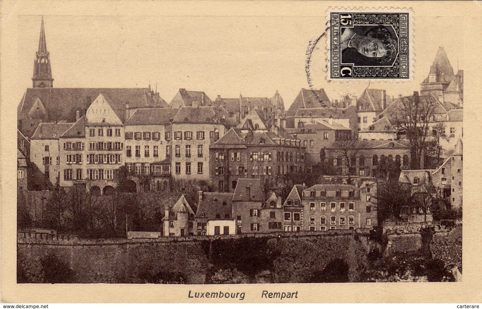 Carte Postale Ancienne,LUXEMBOURG En 1919,1er Guerre,Rempart,ville Forteresse,timbre - Luxembourg - Ville