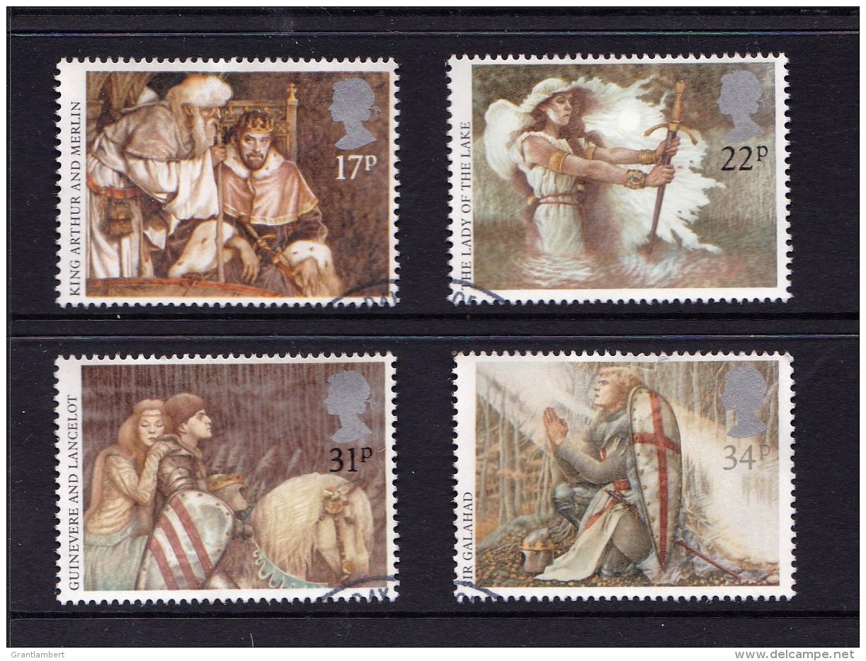 Great Britain 1985 King Arthur - Arthurian Legend Set Of 4 Used - Used Stamps
