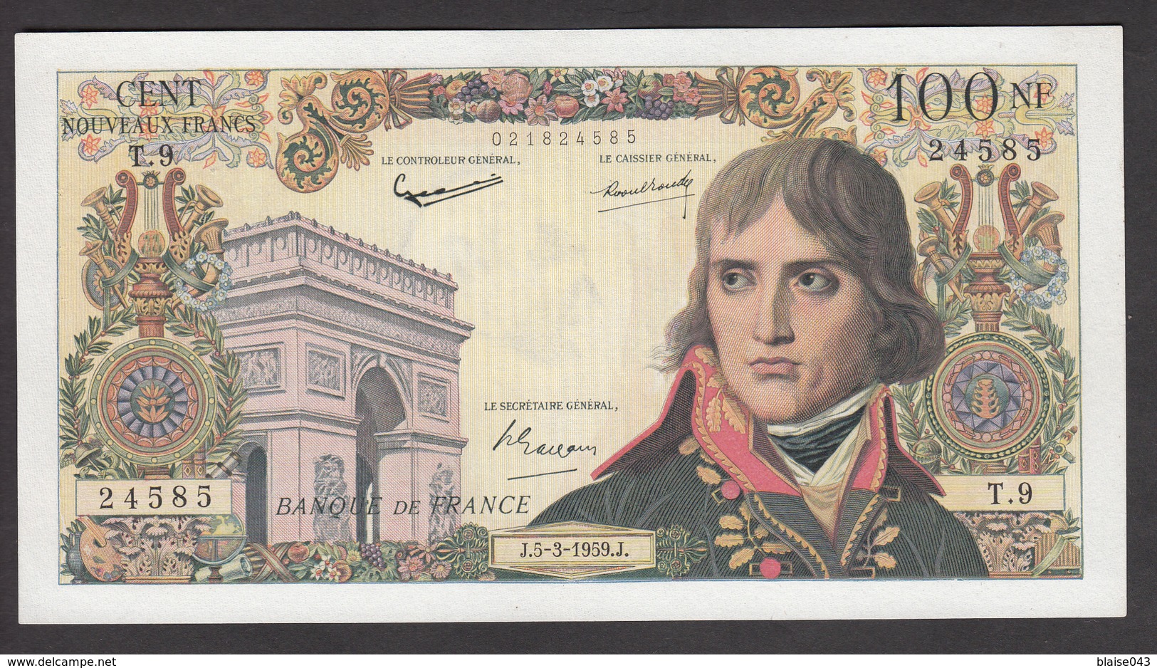 100 NF Bonaparte Du 5-3-1959 - Fay 59/1 - 100 NF 1959-1964 ''Bonaparte''