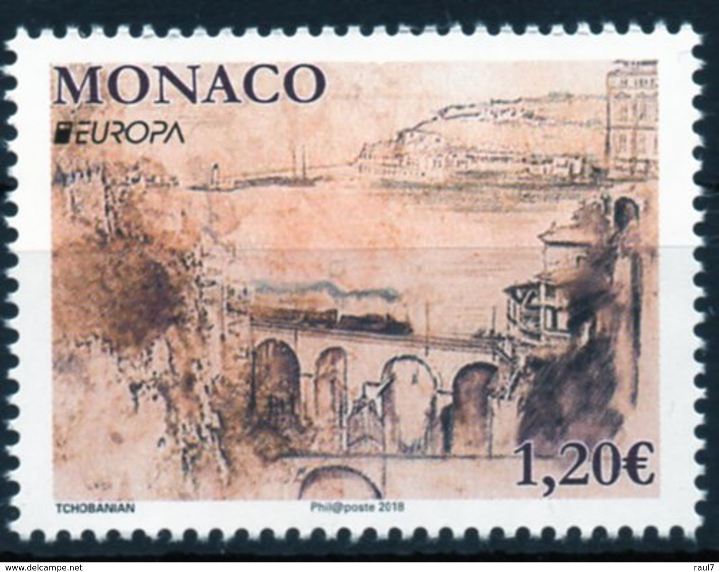 MONACO 2018 -  Europa 2018, Ponts - 1 Val Neuf // Mnh - 2018