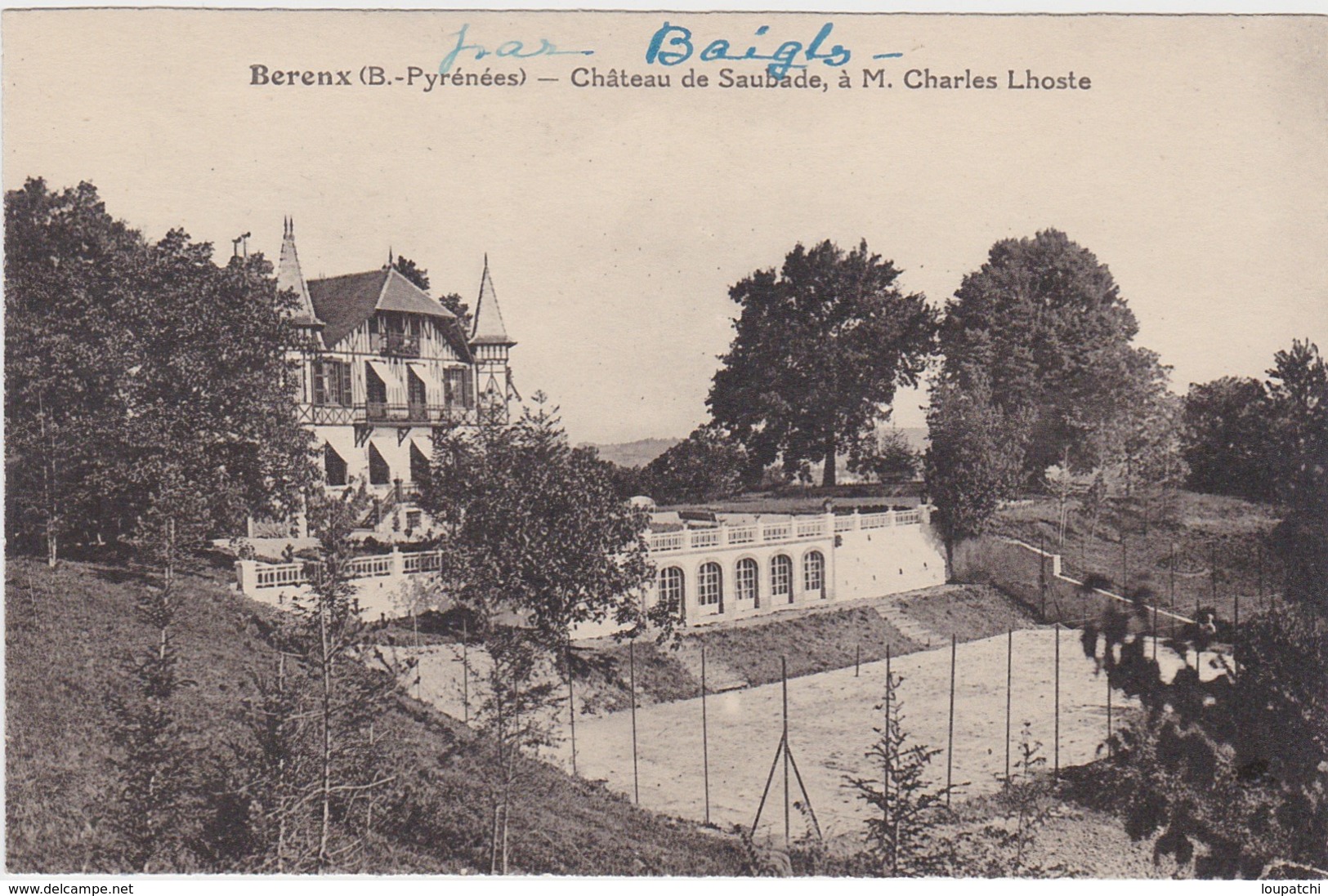 BERENX Chateau De Saubade à M.Charles Lhoste - Autres & Non Classés