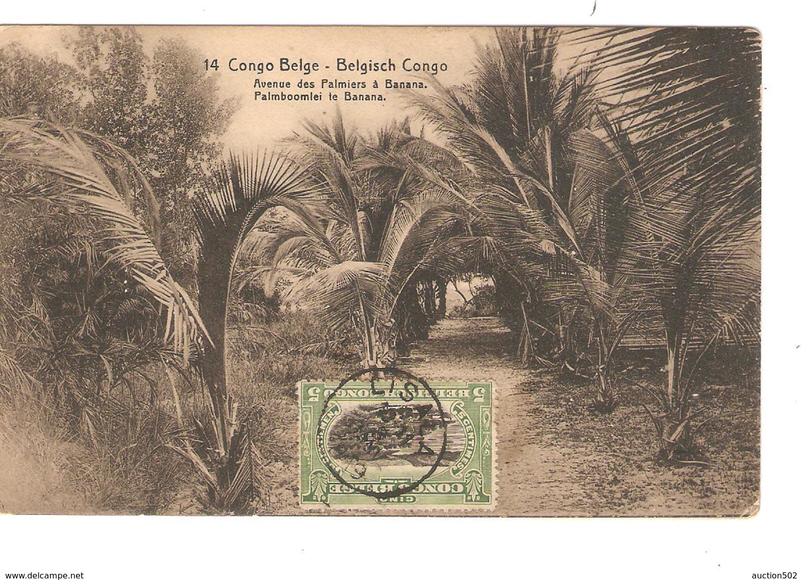 Belgisch Congo Belge Entier Vue 14 Banana CP 5c + TP Mols 5c C.Lisala 6/1/1919 Non Voyagée PR5247 - Enteros Postales