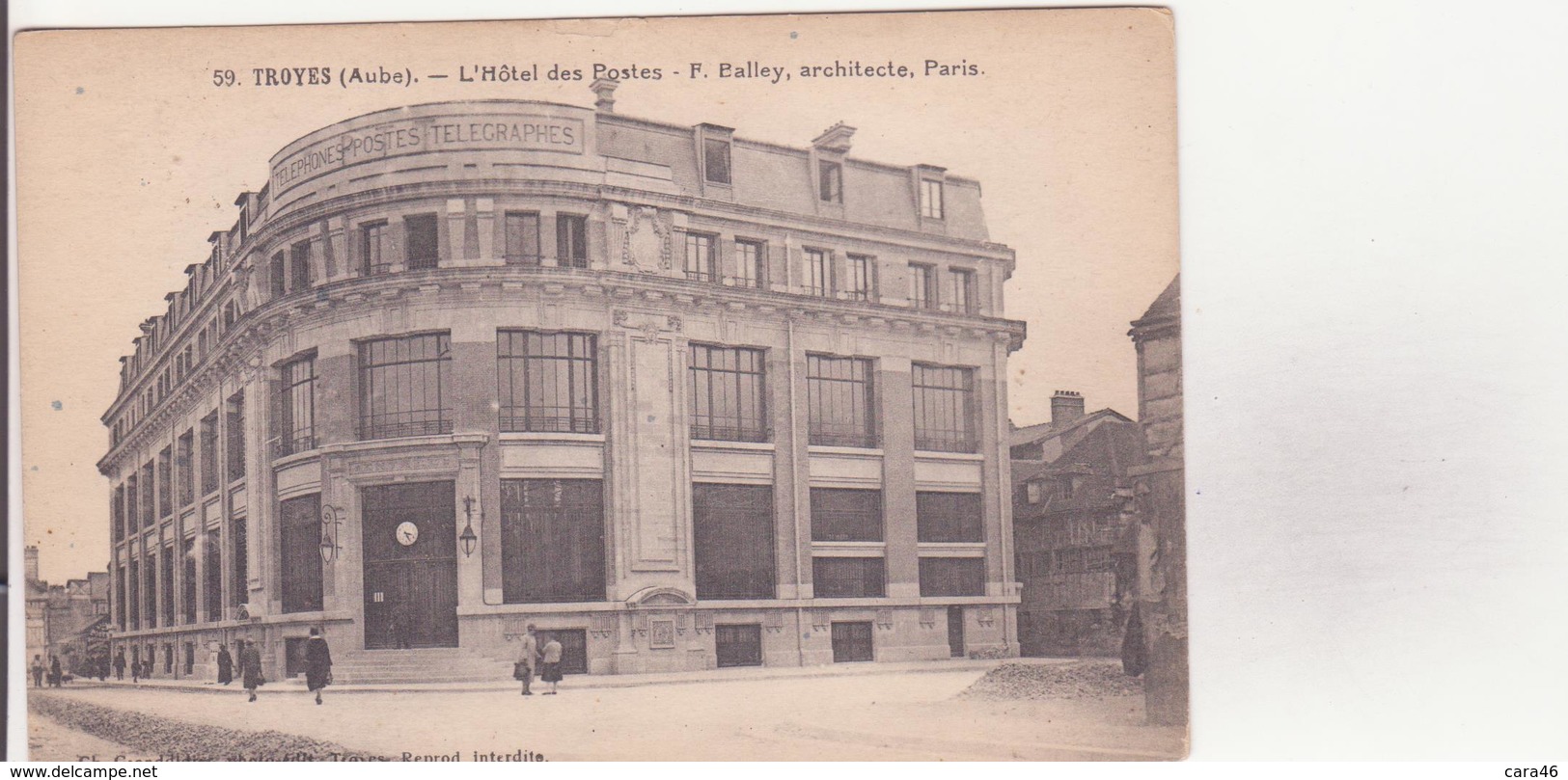 CPA - 59. TROYES - L'hôtel Des Postes - Troyes
