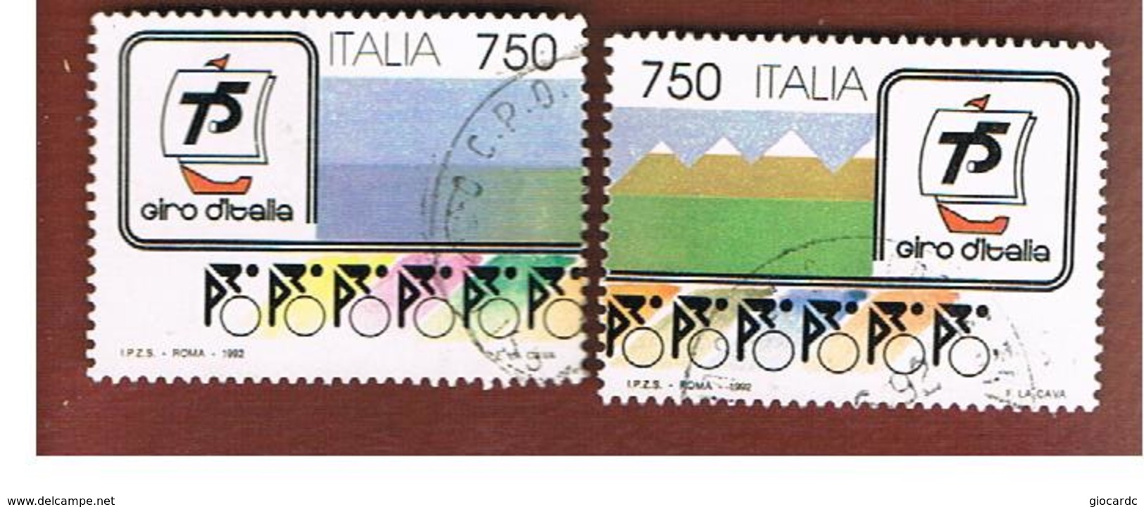 ITALIA REPUBBLICA  - SASS. 2012.2013      -      1992  GIRO D' ITALIA  -      USATO - 1991-00: Usati