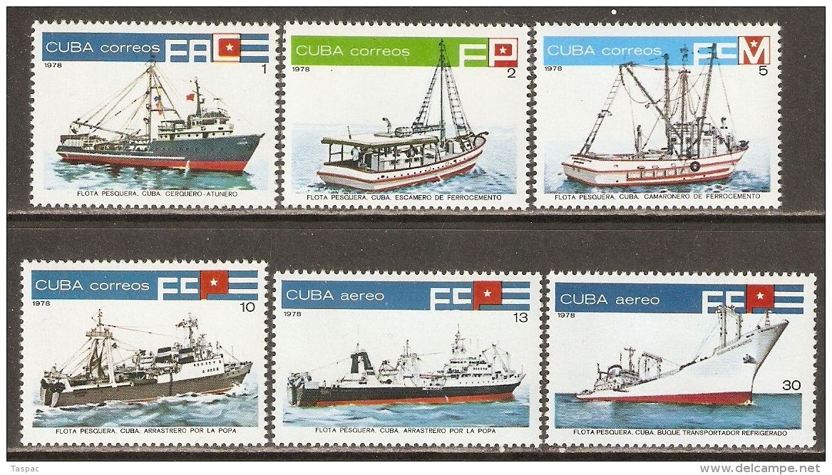 1978 Mi# 2330-2335 ** MNH - Ships / Fishing Fleet - Neufs