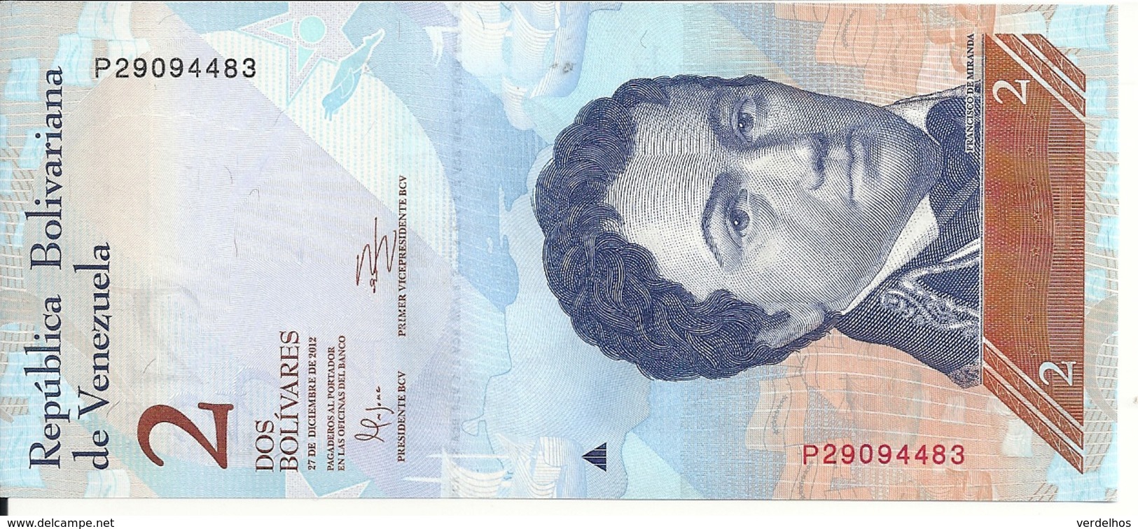 VENEZUELA 2 BOLIVARES 2012 UNC P 88 E - Venezuela